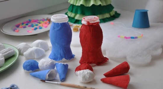 Поделка Снегурочка своими руками из пластиковых бутылок