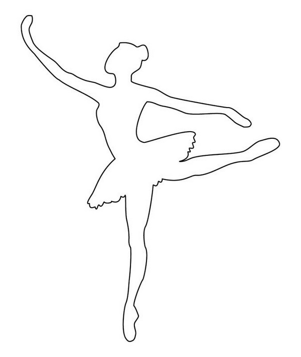 Шаблон балеринки из бумаги