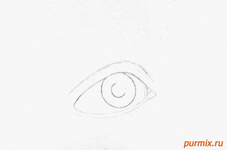 Рисуем глаз девушки - шаг 1