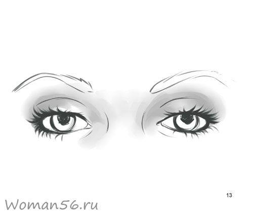 Как просто нарисовать женские глаза - шаг 13