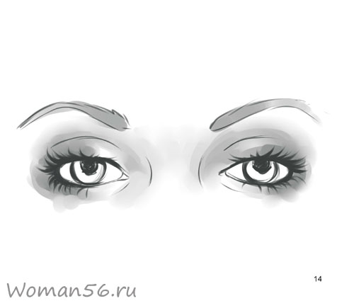 Как просто нарисовать женские глаза - шаг 14