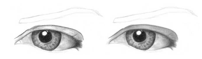 Учимся рисовать глаза человека - шаг 7