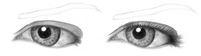 Учимся рисовать глаза человека - шаг 8