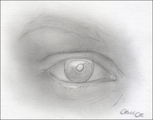 Рисуем реалистичный глаз девушки - шаг 3