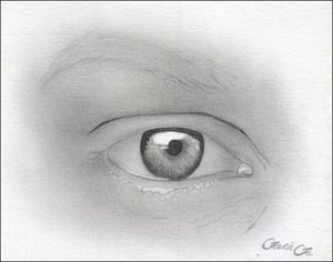 Рисуем реалистичный глаз девушки - шаг 7