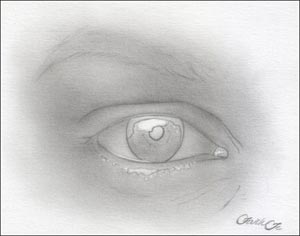 Рисуем реалистичный глаз девушки - шаг 4