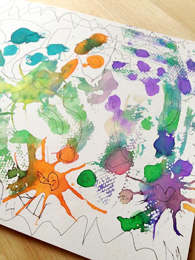 Рисунок красками для детей 5. Рисование красками для детей. Рисование акварелью для детей. Необычные техники рисования акварелью для детей. Рисование акварелью с детьми 4-5 лет.