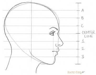Как нарисовать женское лицо в профиль - шаг 9