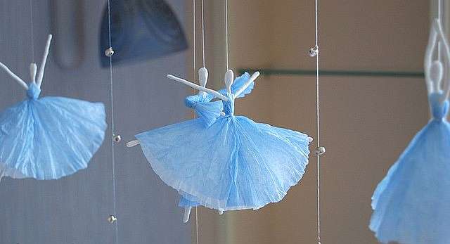 Балерина снежинка из бумаги