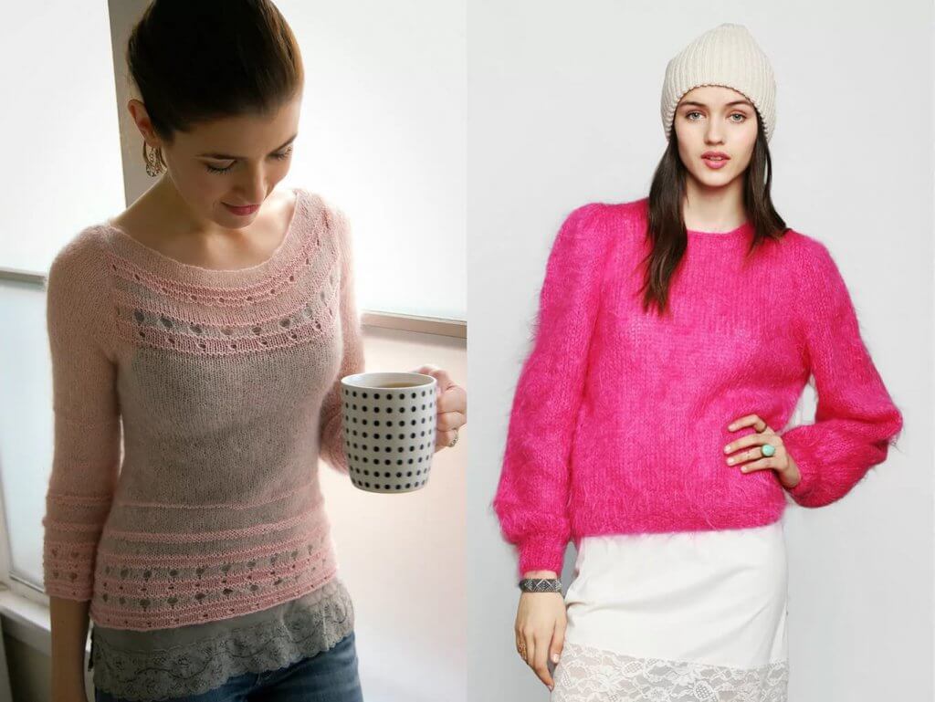Фото модели свитеров для женщин из мохера 