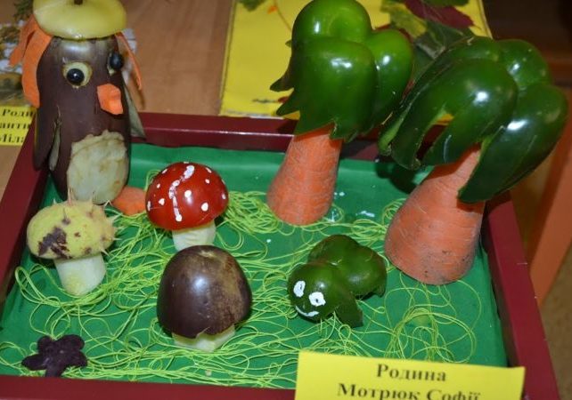 Поделки из овощей и фруктов своими руками для выставки. Самые красивые осенние поделки в детский сад и в школу этап 43