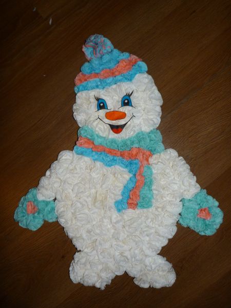 Снеговик своими руками на Новый год из подручных материалов этап 133
