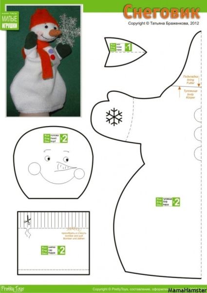 Снеговик своими руками на Новый год из подручных материалов этап 159