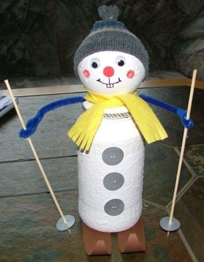 Снеговик своими руками на Новый год из подручных материалов этап 138