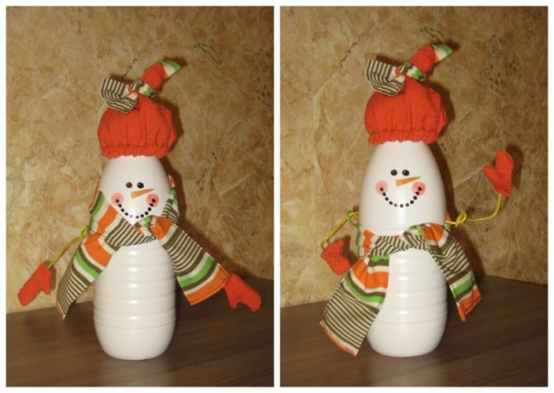 Снеговик своими руками на Новый год из подручных материалов этап 137