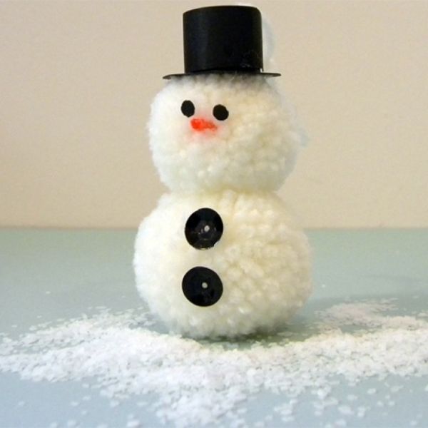 Снеговик своими руками на Новый год из подручных материалов этап 147