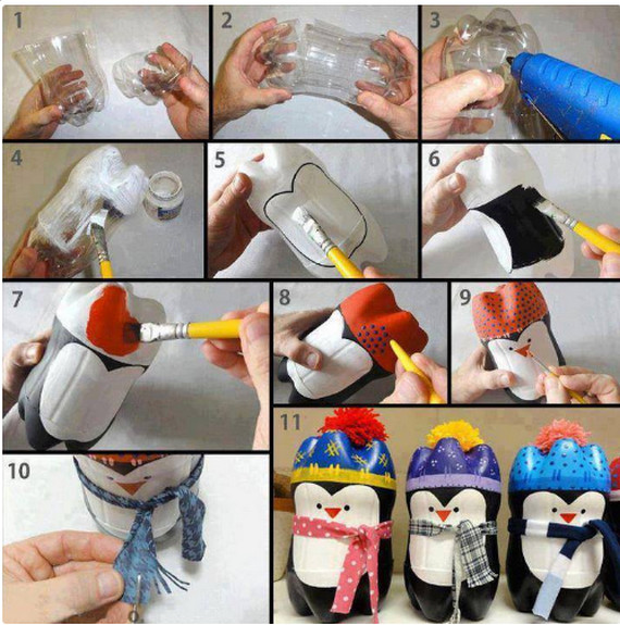 Елочные игрушки из пластиковых бутылок