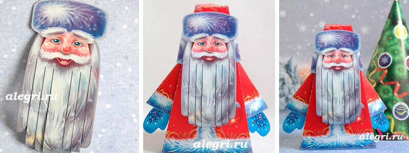 Дед мороз из бумаги своими руками + шаблоны и трафареты для вырезания