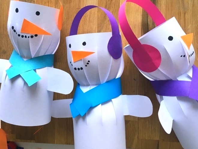 Бумажные снеговики