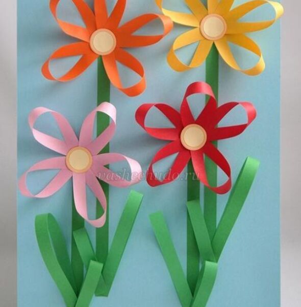 Цветы из бумаги — схемы и шаблоны для создания бумажных цветов этап 71