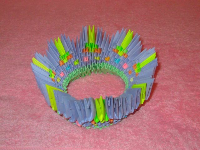 Модульное оригами, сборка короны