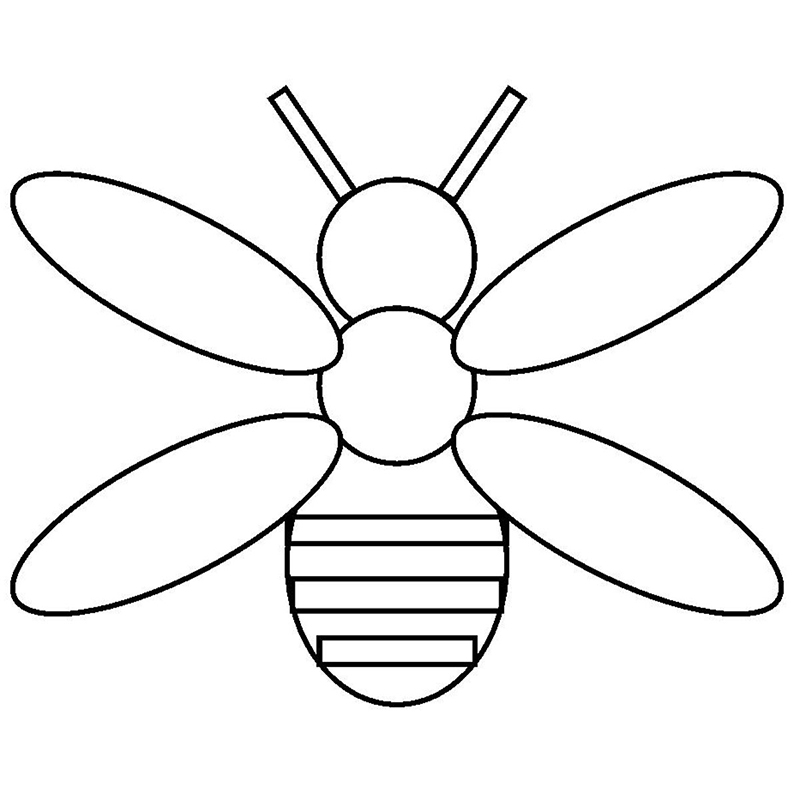 Пчелка из геометрических фигур