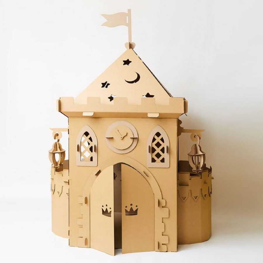 Дом замок из картона