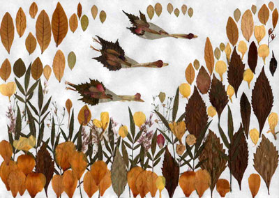 Осенние поделки в садик из листьев 5