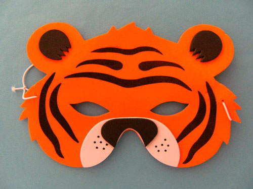 Тигр из бумаги на Новый год маска для детей