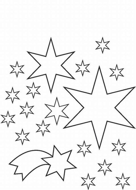 новогодний шаблон звезд для окна для вырезания из бумаги 2