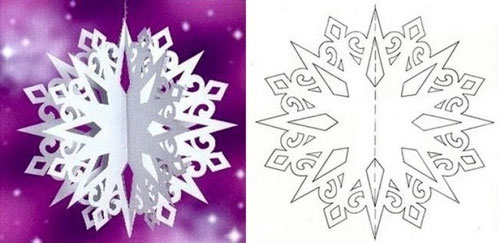 как сделать снежинки из бумаги своими руками на Новый год пошагово
