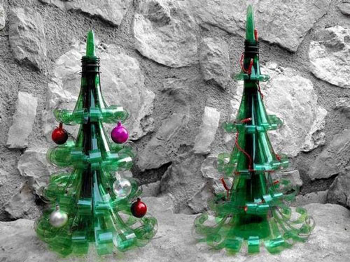 новогодние игрушки на елку из пластиковых бутылок 7