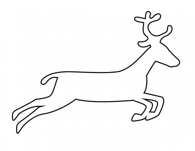 Бумажные трафареты фигур оленей для вырезания, пример 7