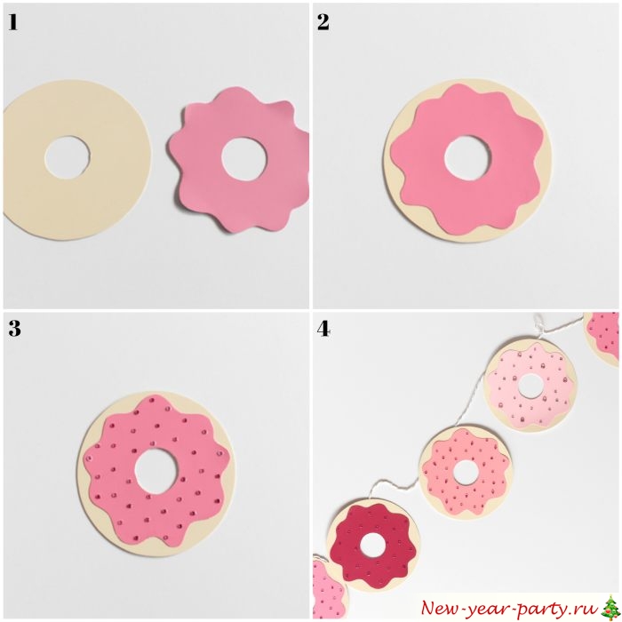 Как сделать картонные пончики?
